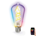Светодиодная RGBW-лампочка с регулированием яркости FILAMENT ST64 E27/4,9W/230V 2700-6500K Wi-Fi - Aigostar