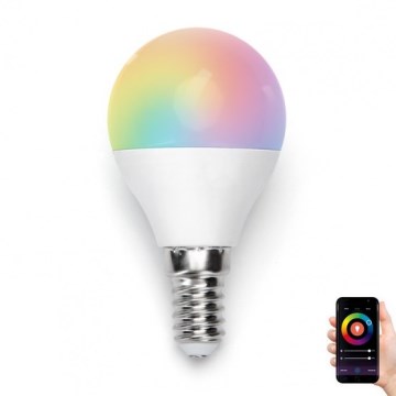 Светодиодная RGBW-лампочка с регулированием яркости G45 E14/7W/230V 3000-6500K Wi-Fi - Aigostar