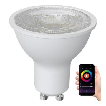 Светодиодная RGBW-лампочка с регулированием яркости GU10/4,5W/230V 2700-6500K Wi-Fi Tuya