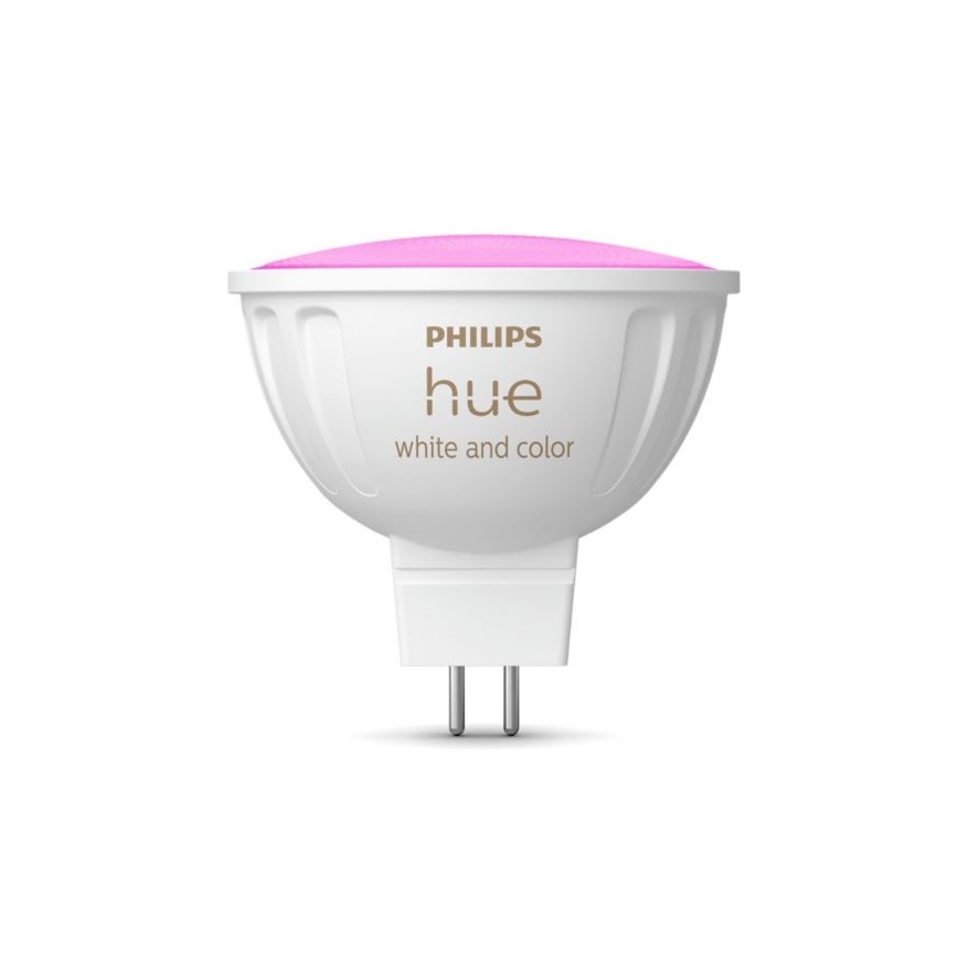 Светодиодная RGBW-лампочка с регулированием яркости Philips Hue White And Color Ambiance GU5,3/MR16/6,3W/12V 2000-6500K