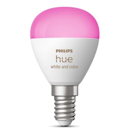 Светодиодная RGBW-лампочка с регулированием яркости Philips Hue White And Color Ambiance P45 E14/5,1W/230V 2000-6500K