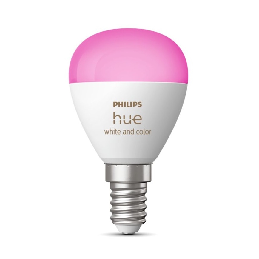 Светодиодная RGBW-лампочка с регулированием яркости Philips Hue White And Color Ambiance P45 E14/5,1W/230V 2000-6500K