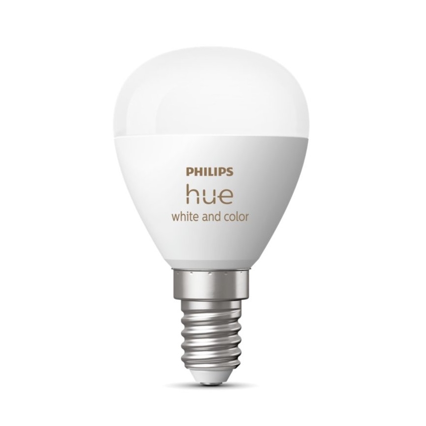 Светодиодная RGBW-лампочка с регулированием яркости Philips Hue White And Color Ambiance P45 E14/5,1W/230V 2000-6500K