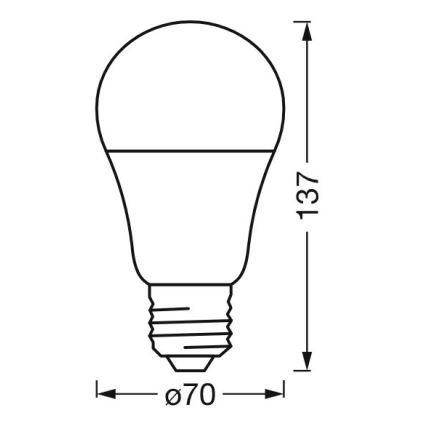 Светодиодная RGBW-лампочка с регулированием яркости SMART+ E27/14W/230V 2700-6500K Wi-Fi - Ledvance