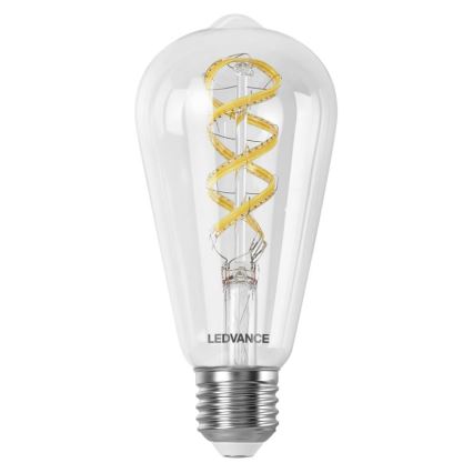 Светодиодная RGBW-лампочка с регулированием яркости SMART+ FILAMENT EDISON ST64 E27/4,8W/230V 2700-6500K Wi-Fi - Ledvance
