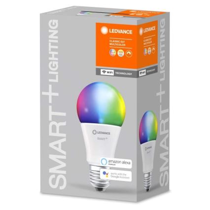 Светодиодная RGBW-лампочка с регулированием яркости SMART+ E27/9W/230V 2700K-6500K Wi-Fi - Ledvance