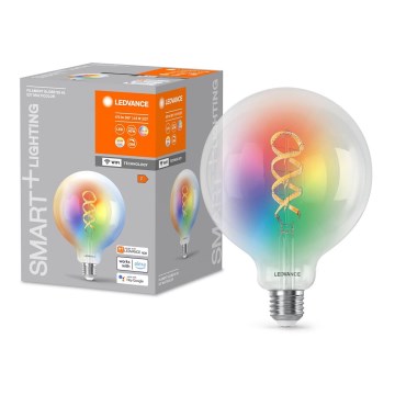 Светодиодная RGBW-лампочка с регулированием яркости SMART+ FILAMENT E27/4,8W/230V 2700-6500K Wi-Fi - Ledvance