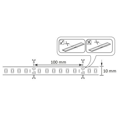Светодиодная RGBW лента для улицы с регулировкой яркости 5 м LED/24 Вт/12 В IP65