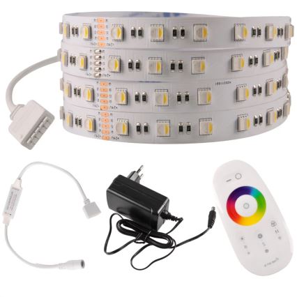 Светодиодная RGBW-лента с регулированием яркости 3м LED/22W/24/230V + дистанционное управление