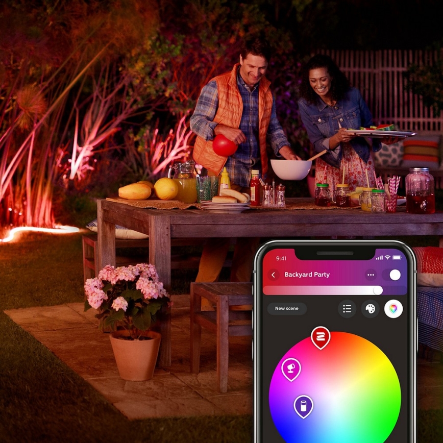 Светодиодная RGBW-лента с регулированием яркости Philips Hue LED/40W 5 м IP67