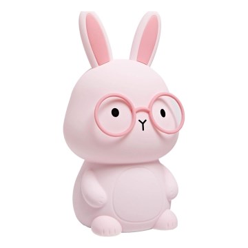 Светодиодная RGBW сенсорная детская лампа с регулировкой яркости FLORKA LED/1W/5V USB 1200 мАч зайчик розовая