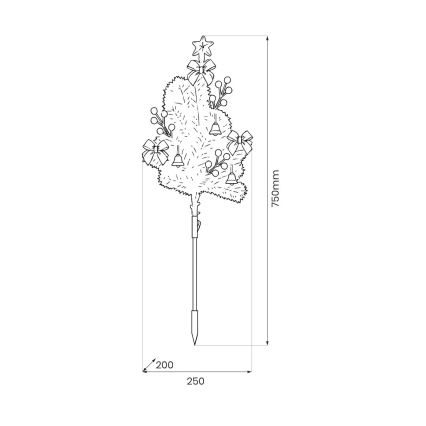 Светодиодная рождественская декорация LED/1W/230V 75 cm IP44 белая