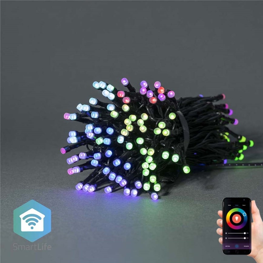 Светодиодная рождественская RGB-гирлянда 168xLED/8 функций 23 м IP44 Wi-Fi Tuya