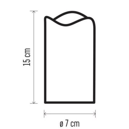 Светодиодная рождественская свеча LED/3xAAA снежинки холодный белый