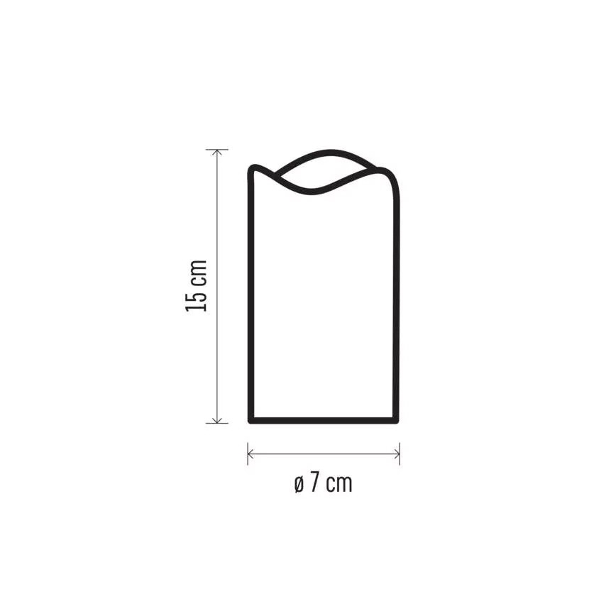 Светодиодная рождественская свеча LED/3xAAA снежинки холодный белый