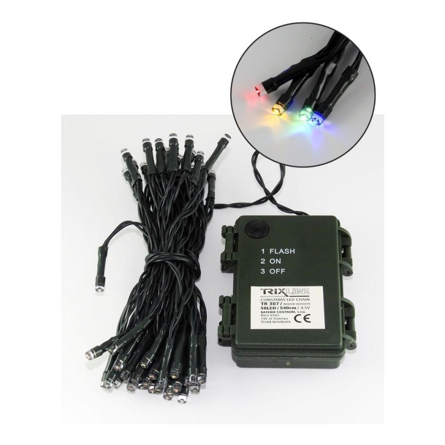 Светодиодная рождественская уличная гирлянда 10,8 м 100xLED/2 режима IP44 разноцветная