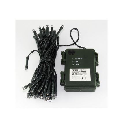 Светодиодная рождественская уличная гирлянда 10,8 м 100xLED/2 режима IP44 разноцветная