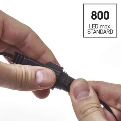 Светодиодная рождественская уличная гирлянда 100xLED/15 м IP44 разноцветная