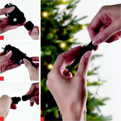 Светодиодная рождественская уличная гирлянда 100xLED/15 м IP44 разноцветная