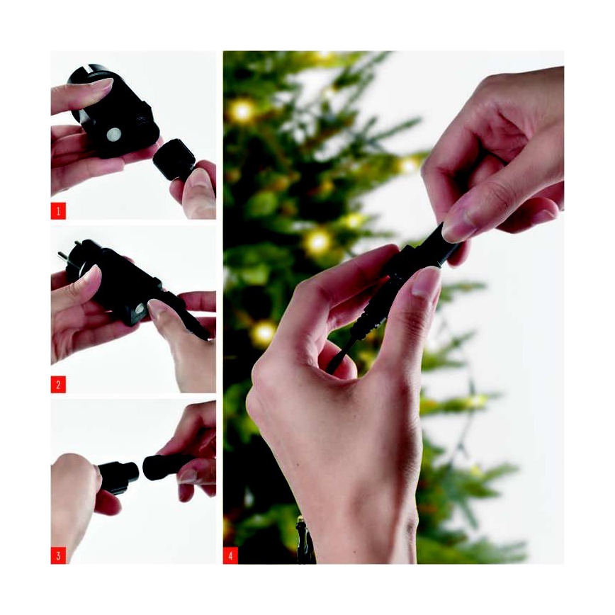 Светодиодная рождественская уличная гирлянда 100xLED/15 м IP44 разноцветная