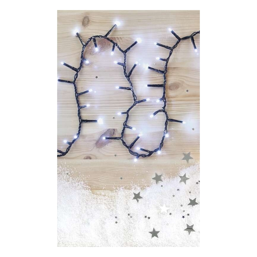 Светодиодная рождественская уличная гирлянда 400xLED/13 м IP44 холодный белый