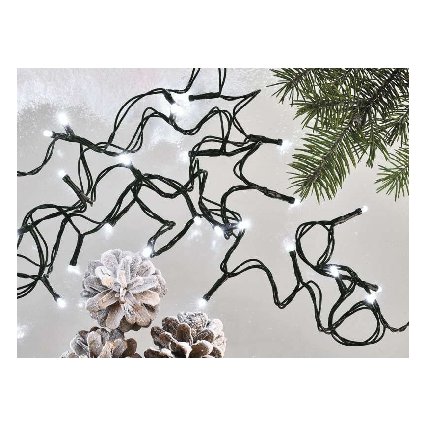 Светодиодная рождественская уличная гирлянда 40xLED/9 м IP44 холодный белый