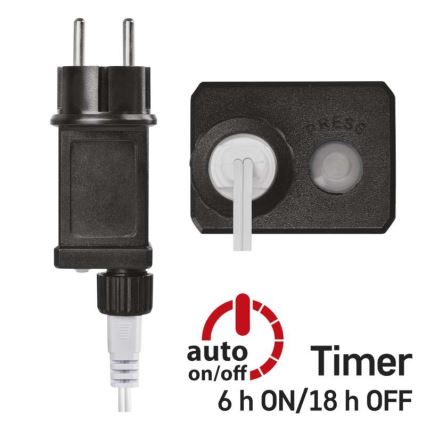 Светодиодная рождественская уличная гирлянда 40xLED/9 м IP44 холодный белый