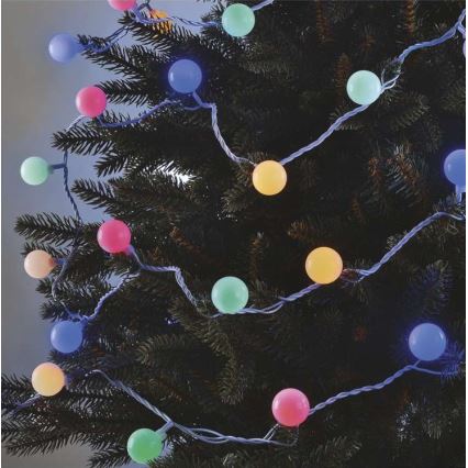 Светодиодная рождественская уличная гирлянда 40xLED/9 м IP44 разноцветная