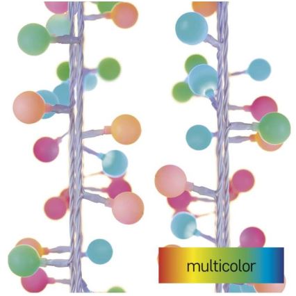 Светодиодная рождественская уличная гирлянда 40xLED/9 м IP44 разноцветная