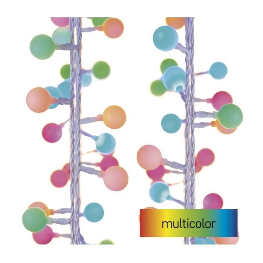 Светодиодная рождественская уличная гирлянда 40xLED/9 м IP44 разноцветная