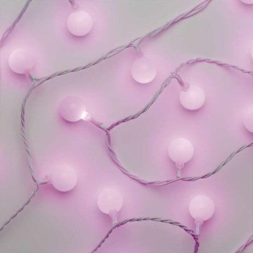 Светодиодная рождественская уличная гирлянда 40xLED/9 м IP44 розовая