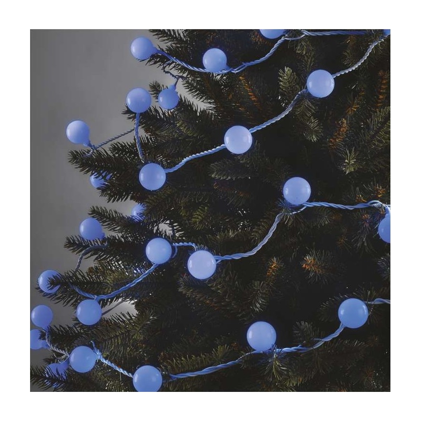 Светодиодная рождественская уличная гирлянда 40xLED/9 м IP44 синяя