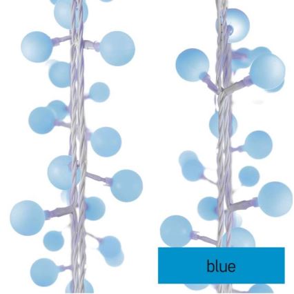 Светодиодная рождественская уличная гирлянда 40xLED/9 м IP44 синяя