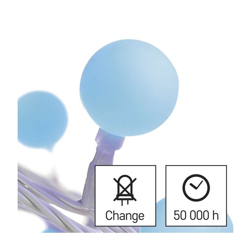 Светодиодная рождественская уличная гирлянда 40xLED/9 м IP44 синяя