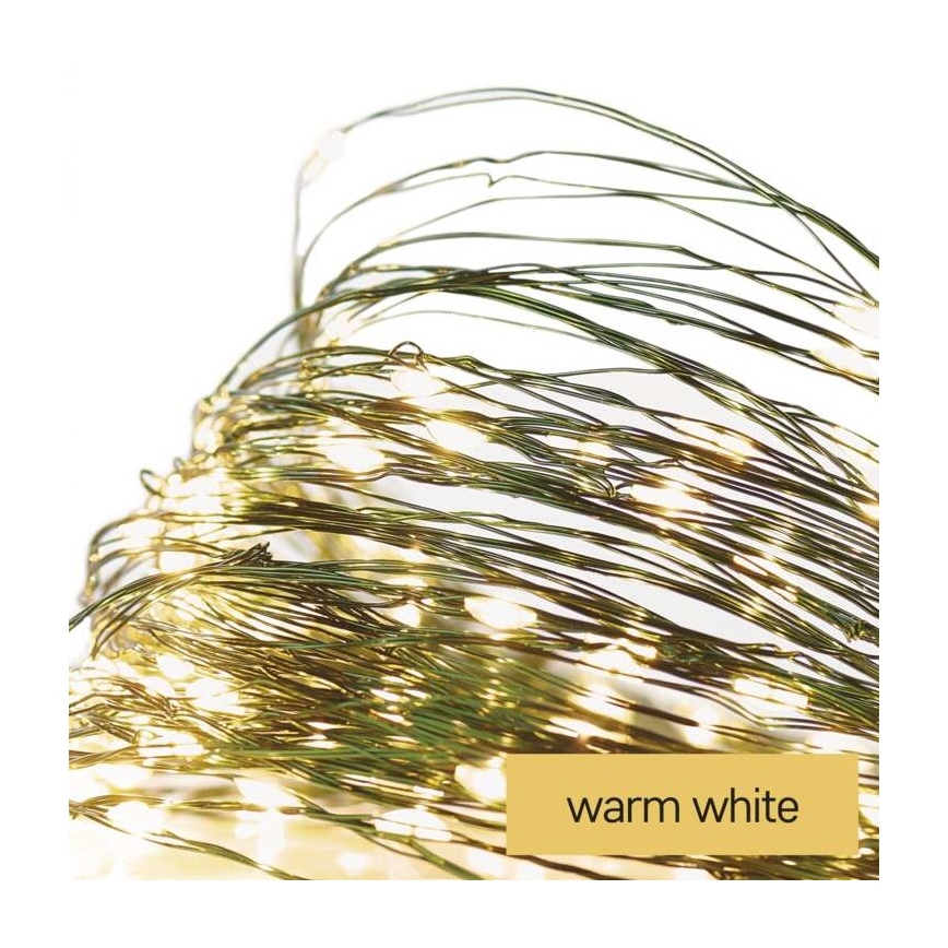 Светодиодная рождественская уличная гирлянда 40xLED/9 м IP44 теплый белый