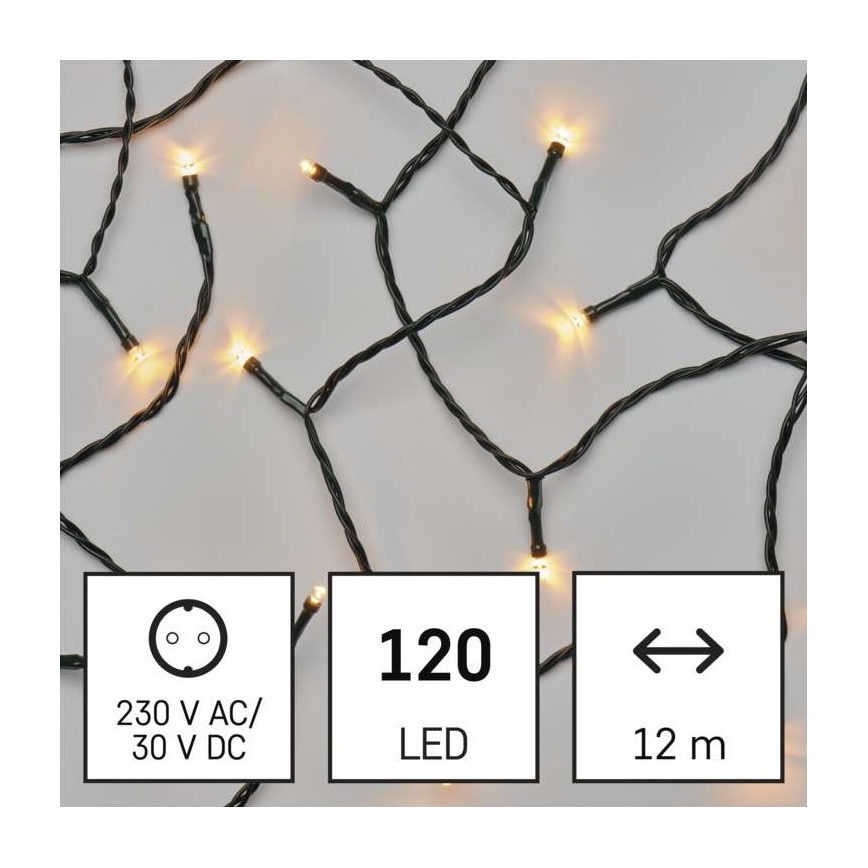 Светодиодная рождественская уличная гирлянда 120xLED/17 м IP44 винтаж