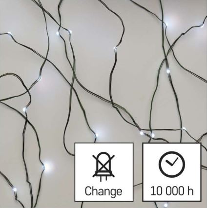 Светодиодная рождественская уличная гирлянда 150xLED/20 м IP44 холодный белый