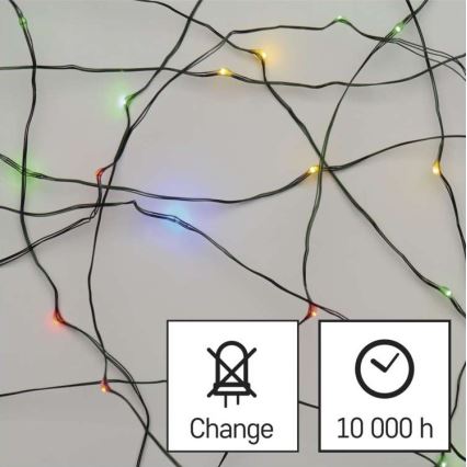 Светодиодная рождественская уличная гирлянда 150xLED/20 м IP44 разноцветная