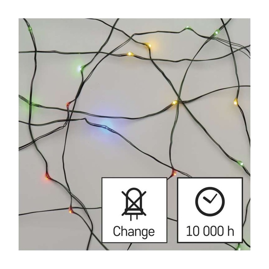 Светодиодная рождественская уличная гирлянда 150xLED/20 м IP44 разноцветная