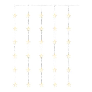 Светодиодная рождественская уличная гирлянда 30xLED/3,9 м IP44 звезды
