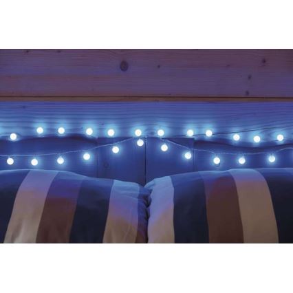 Светодиодная рождественская уличная гирлянда 40xLED/9 м IP44 синяя