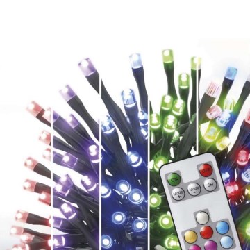 Светодиодная рождественская уличная RGB-гирлянда 160xLED/72 режима 19 м IP44 + пульт ДУ