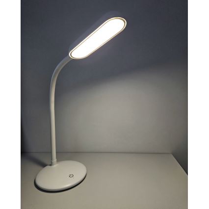 Светодиодная сенсорная гибкая настольная лампа с регулированием яркости LED/6W/5V USB 1200 mAh белый