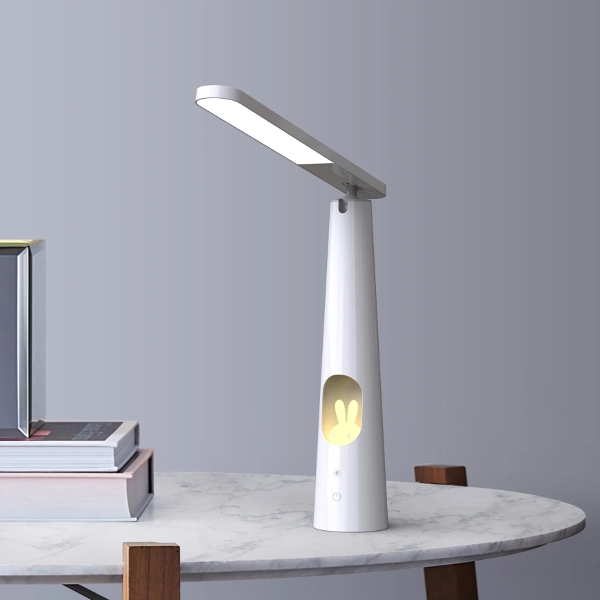 Светодиодная сенсорная настольная лампа с регулированием яркости BUNNY LED/7W/230V 2700/4000/6500K белый