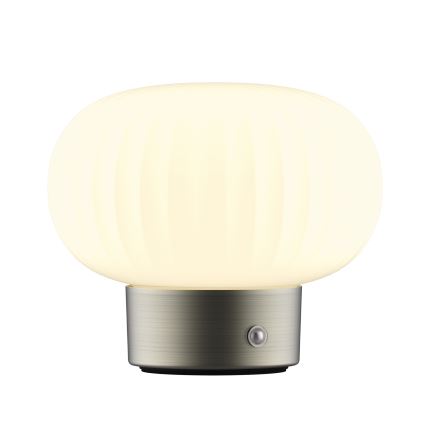Светодиодная сенсорная настольная лампа с регулированием яркости LATTE LED/1,8W/5V USB 2000 mAh матовый хром/белый