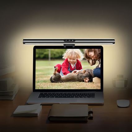 Светодиодная сенсорная подсветка для монитора с регулированием яркости LED/5W/5V 3000/4000/5000/6000K 42 см черный