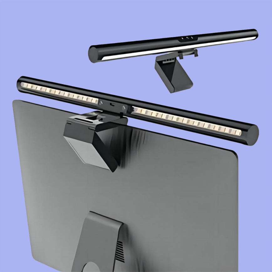 Светодиодная сенсорная подсветка для монитора с регулированием яркости LED/5W/5V 3000/4000/5000/6000K 42 см черный