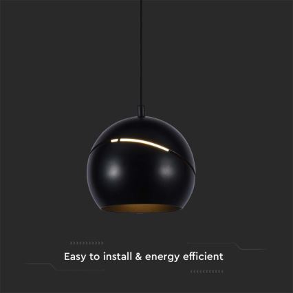 Светодиодная сенсорная подвесная люстра LED/8,5W/230V 3000K черный