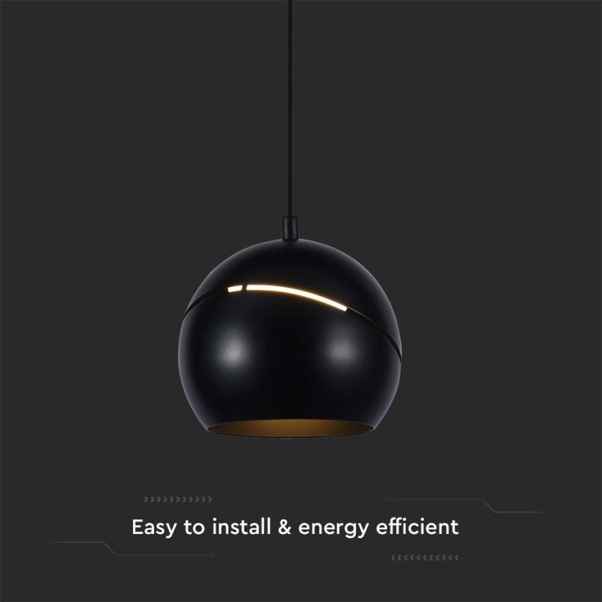 Светодиодная сенсорная подвесная люстра LED/8,5W/230V 3000K черный