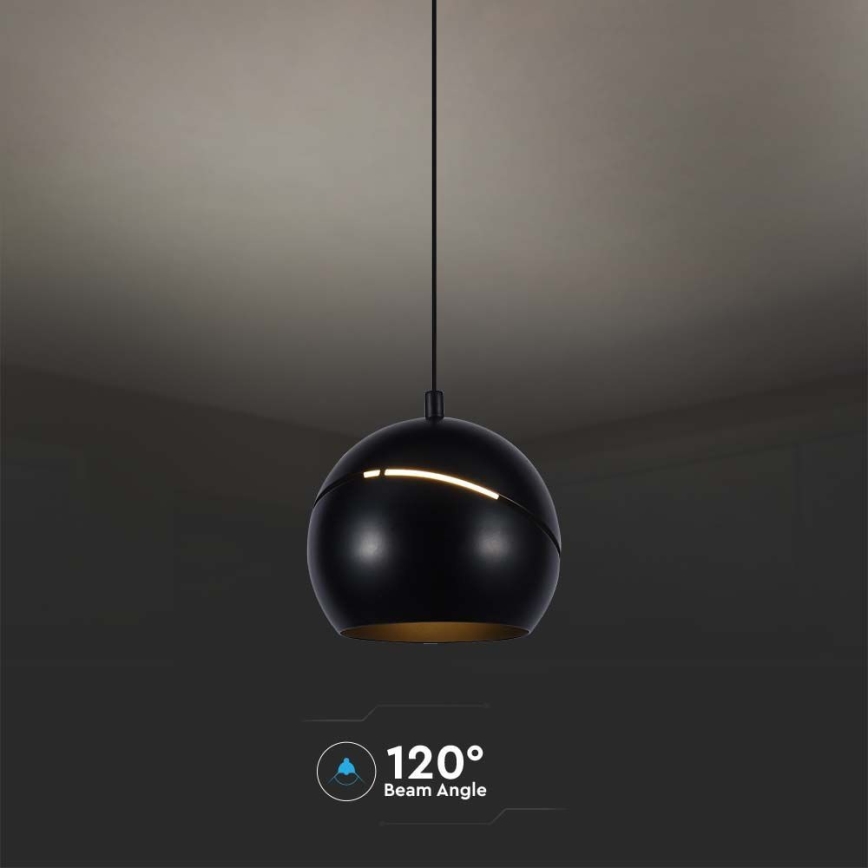 Светодиодная сенсорная подвесная люстра LED/8,5W/230V 3000K черный